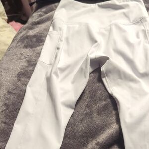 Women's White High-Waisted Pants